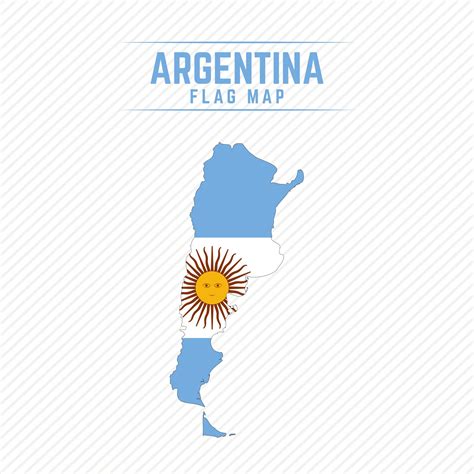 Argentina Map With Flag