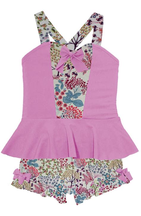 Sale Peplum Tankini And Bloomers In Summer Flowers Size 1218 Etsy