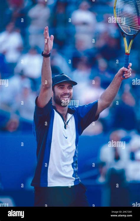 American Tennis Player Andre Agassi Us Open 1994 Stock Photo Alamy