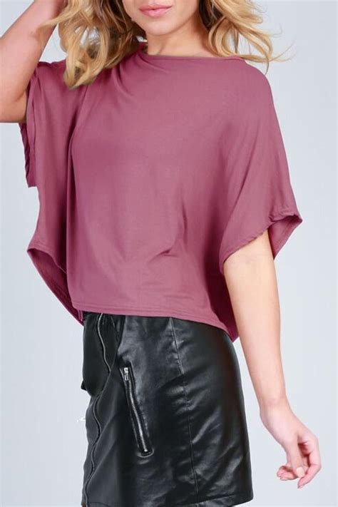 Ladies Oversized Batwing Short Sleeve Stretchy Womens Casual Baggy T Shirt Top Ebay