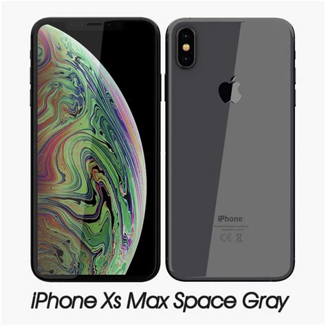 3d Model Apple Iphone Xs Max Space Gray Vr Ar Low Poly Cgtrader