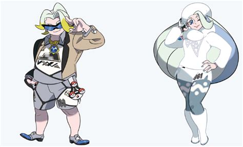 Official Artwork For Circhester Gym Leaders Gordie And Melony In