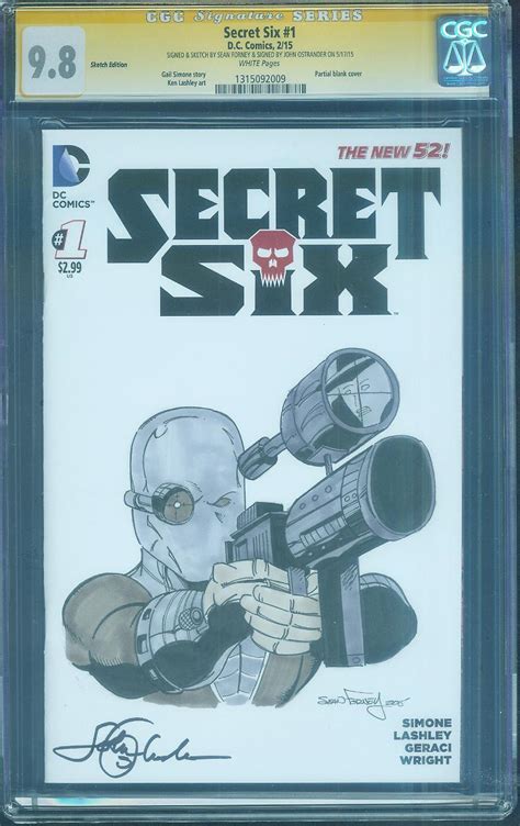 secret six 1 cgc 9 8 2xss deadshot suicide squad movie original art sketch ebay