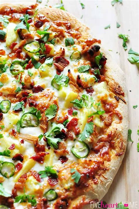 Pineapple Pulled Pork Pizza With Bacon Jalapeños And Cilantro