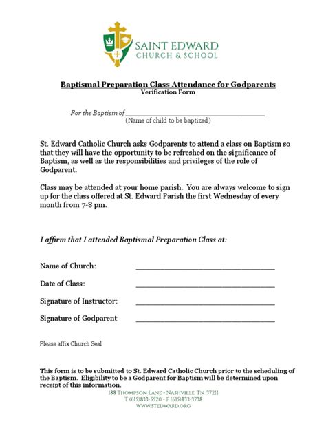 Godparent Forms Pdf Godparent Baptism