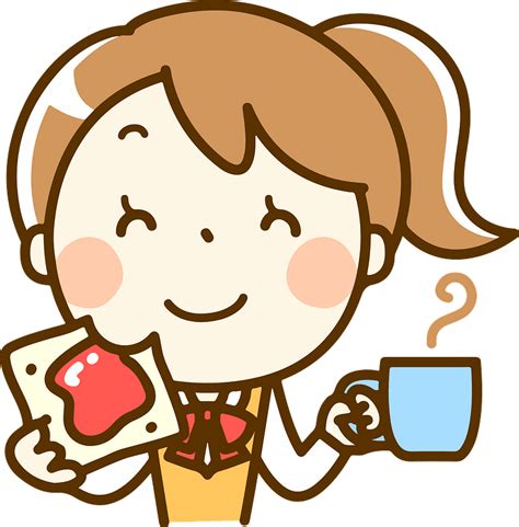 Girl Is Eating Toast Clipart Free Download Transparent Png Creazilla