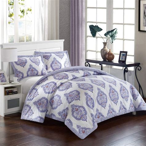 Lux Bed Grand Palace Comforter Set 100 Cotton Lavender