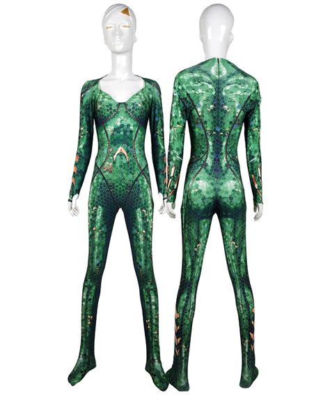 Mera Costume Aquaman Film Version Mera Cosplay Bodysuit 3d Imprimer
