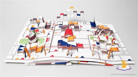 Awesome idea for rehearsal dinner pop up paper architecture. Popville Pop-Up Book - Best Pop-up Books
