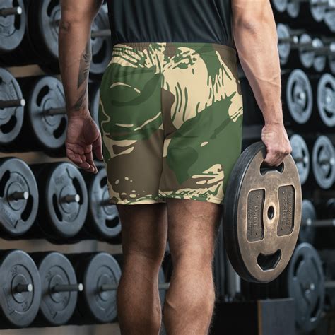 Rhodesian Brushstroke Camouflage V4 Mens Athletic Long Shorts