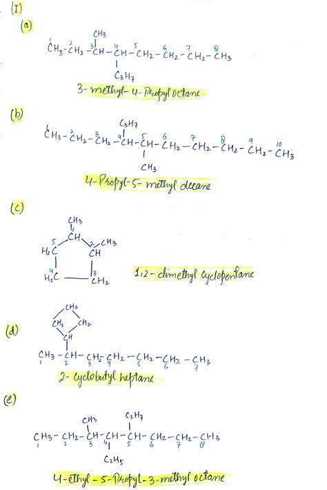 Solved I Draw The Correct Structure Of The Following Compounds A