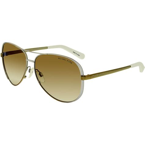 michael kors michael kors women s chelsea mk5004 10166e 59 white aviator sunglasses walmart