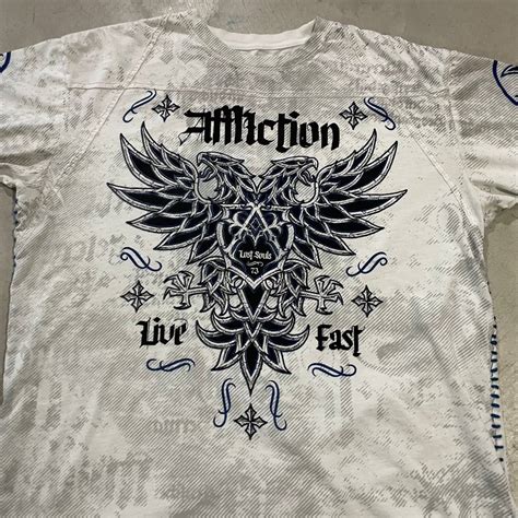 Vintage Affliction Eagle Iron Cross Live Fast Mma Aop Graphic Tee Grailed