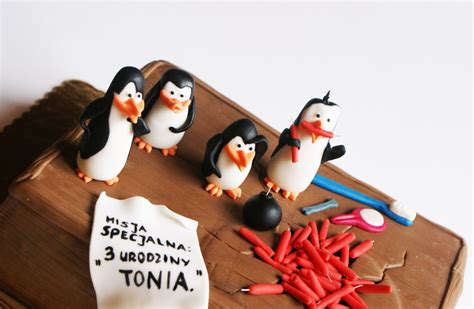 torty z pasją każdy ma jakiegoś bzika tort pingwiny z madagaskaru