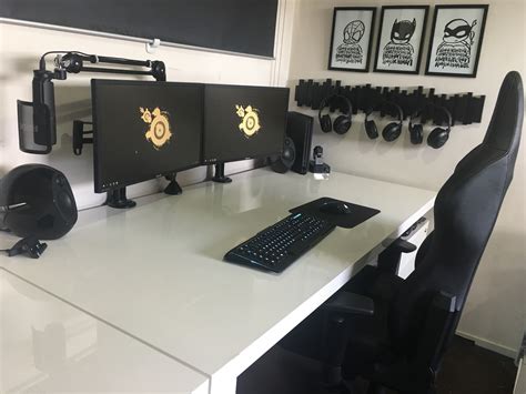 White Gaming Computer Desk
