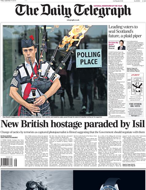 Newspaper Thread And Front Pages Friday 19 September 2014