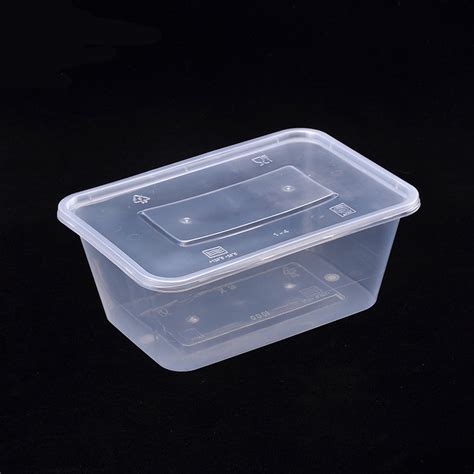 500 1000ml Food Grade Microwavable Disposable Plastic Takeaway Clear