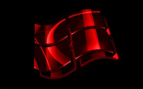 Download Wallpapers Windows Red Logo 4k Os Creative Black