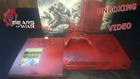 Gears Of War 4 Limited Edition Xbox One S 2tb Console Unboxing
