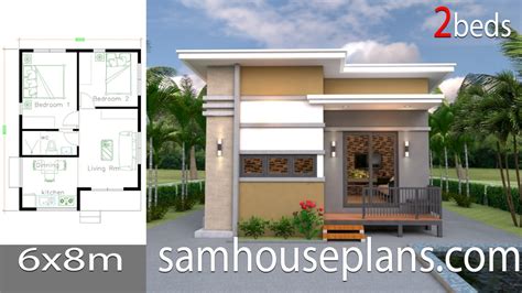 House Plans 7x7 With 2 Bedrooms Full Plans Samhouseplans D89