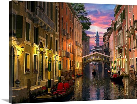 Venice At Dusk Wall Art Canvas Prints Framed Prints Wall Peels