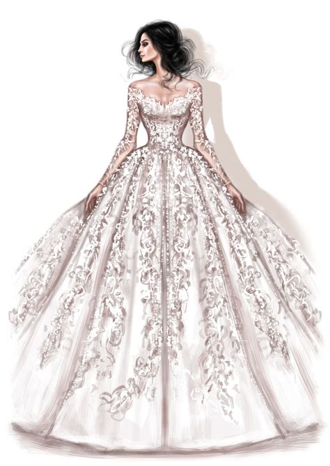 Beautiful Illustrations Of Rami Al Ali Bridal Collection Created By