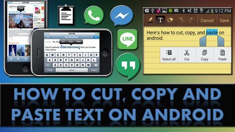 How To Cut Copy And Paste Text On An Android Phone Youtube