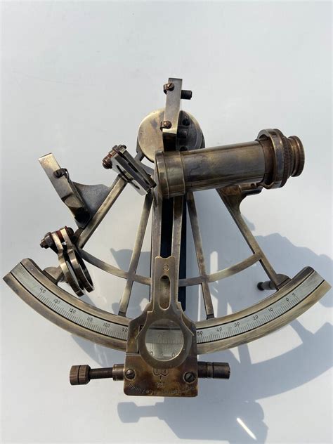 nautical 8 brass working sextant in brown antique etsy