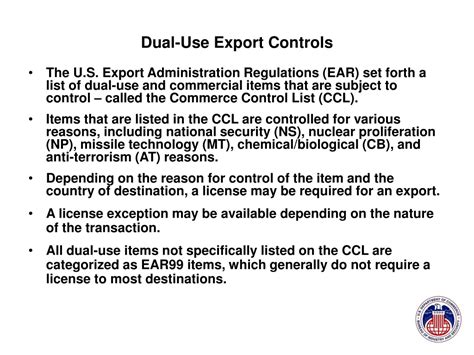 Ppt Us India Dual Use Export Policies And Procedures November 2004
