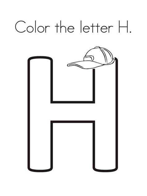 Capital Letter H Coloring Page