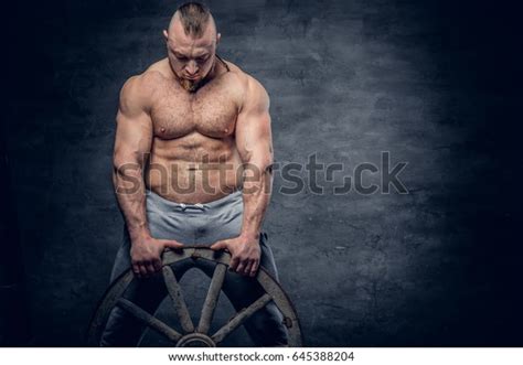 Studio Portrait Shirtless Muscular Slave Male Stock Photo Shutterstock