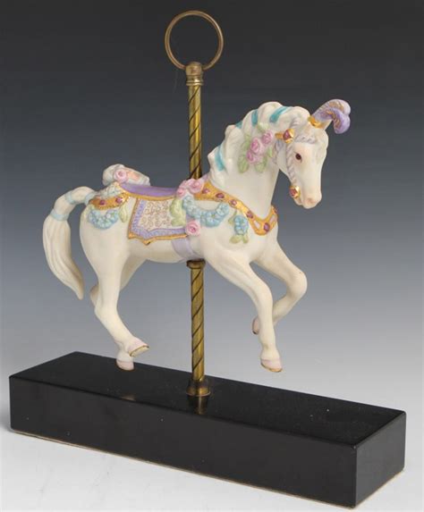 Cybis Porcelain Carousel Horse Figure With Stand Mar 09 2013 Manor