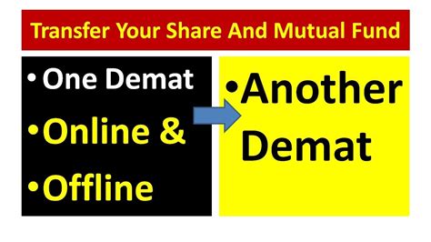 How To Transfer Share And Mutual Funds From One Demat Account To
