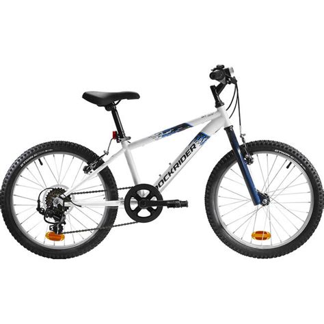 Brdski Bicikl Rockrider St 120 20 Za Djecu Od 6 Do 9 Godina Bijelo Plavi