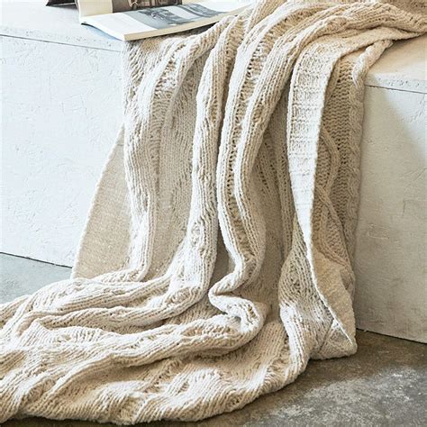 Cable Knit Throw Pattern Patterns Gallery