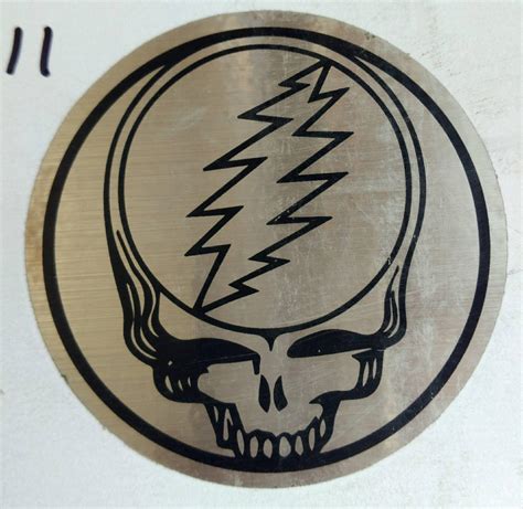 Grateful Dead Steal Your Face Sticker 35 Silver Etsy
