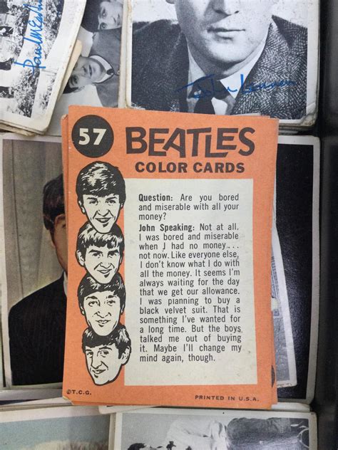 Lot 100 Vintage Beatles Trading Cards