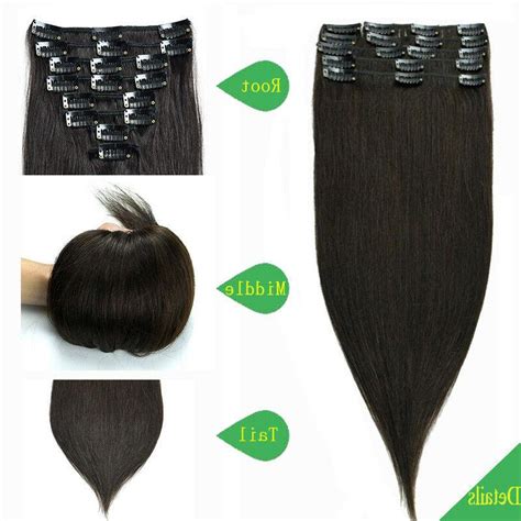 8pcs 100 Remy Human Hair Clip In Hum