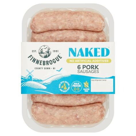 Finnebrogue Naked Ultimate Pork Sausage X6 400g £3 35 Compare Prices