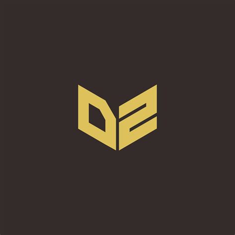 Dz Logo Letter Initial Logo Designs Template With Gold And Black