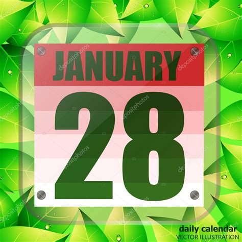 Icono Del 28 De Enero Para La Planificación De Día Importante Con