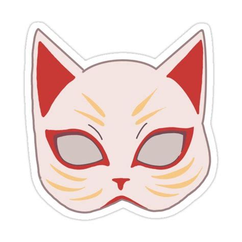 A Whisker Away Cat Mask Sticker By Faithdma In 2021 Cat Mask Anime