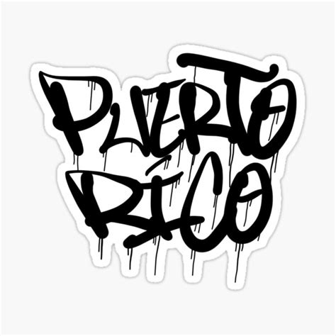 Puerto Rico Graffiti Drip Sticker By Samuelmolina Redbubble