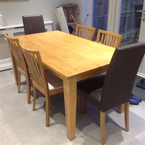 Oak Effect Dining Table And Six Chairs In Finchampstead Berkshire