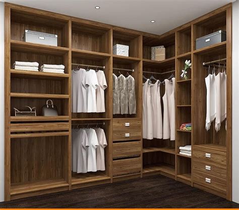Luxurious Open Wooden Closet Design