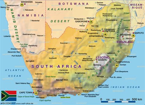 Map Of South Africa Country Welt Atlasde
