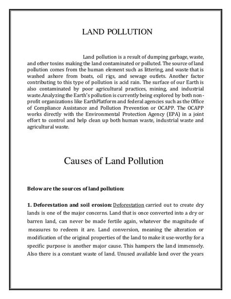 Land Pollution