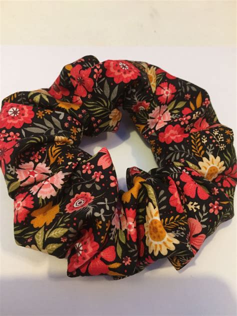 Garden Flower Hair Scrunchie Etsy Flowers In Hair Summer Hair