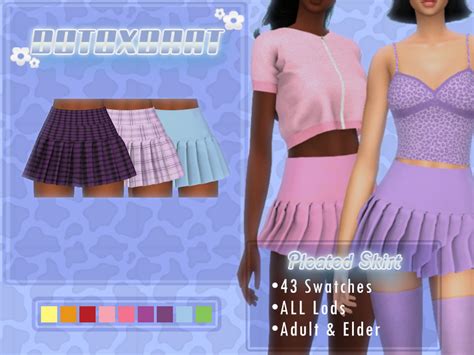 The Sims Resource B0t0xbrat Pleated Skirt