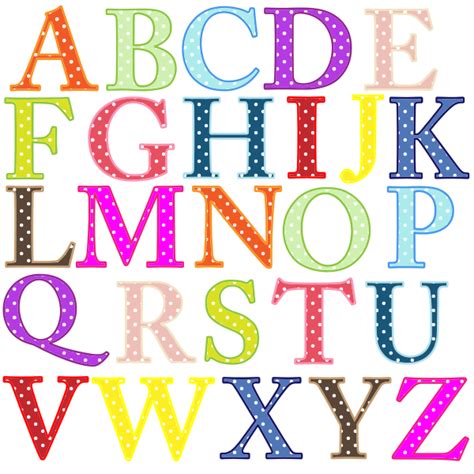 Colorful Alphabet Uppercase Free Svg